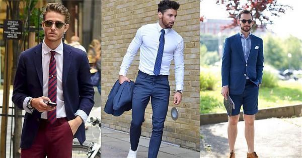 深蓝色西外的3种好感搭法