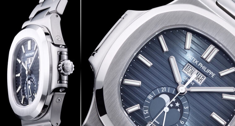 PP金鷹5726年曆錶終於有黑面白面之外的選擇,漸層藍面現在大家很愛