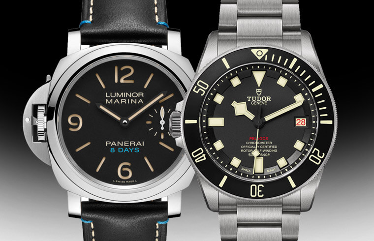 左撇子也想戴運動錶 PANERAI和TUDOR設計左冠錶各有一套