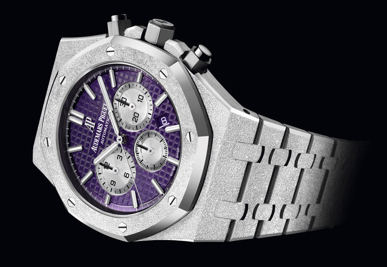 AP白金材質RO計時錶用霜金工藝處理整個超華麗