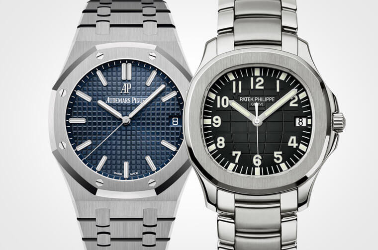 愛彼皇家橡樹和百達翡麗Aquanaut都是不鏽鋼高級運動錶的經典人氣款