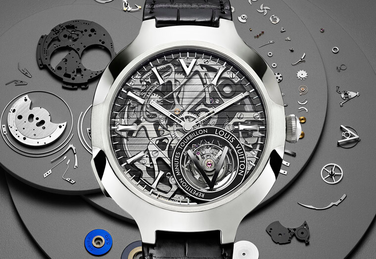 LV手表的高复杂款式不容小覷 飞行陀飞轮搭三问而且还是教堂式音簧
