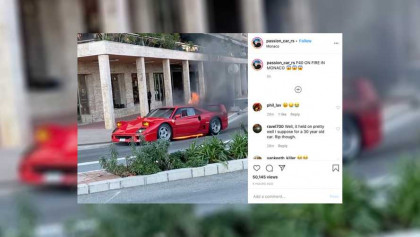 法拉利Ferrari F40摩洛哥街頭無故起火