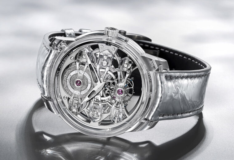 GP Quasar Light陀飛輪大玩透明梗 包括錶殼甚至金橋都用藍寶石材質打造