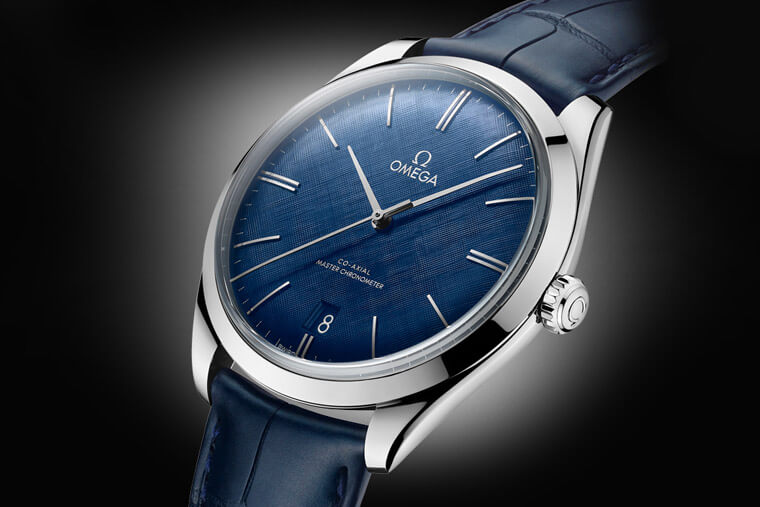 碟飞Trésor蓝面有特殊压纹面盘还是欧米茄少数手上链高抗磁表