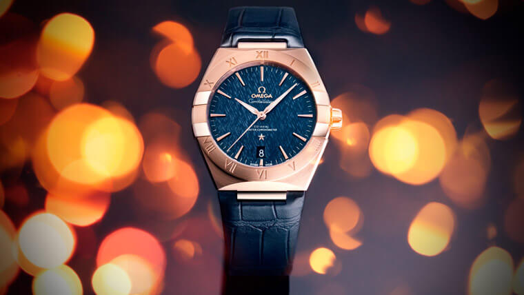 歐米茄星座系列以Sedna金搭配絲綢面展現男性優雅氣質