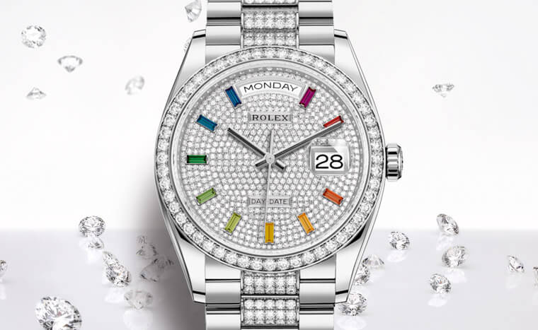 滿天星總統錶加上彩虹時標成為勞力士最搶眼的Day-Date