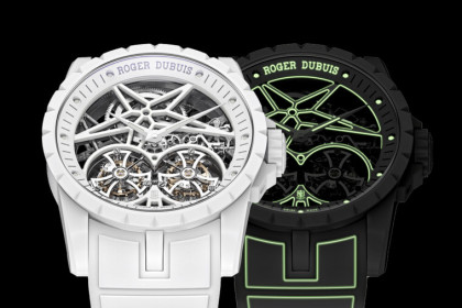 白帥帥Excalibur Twofold採用羅杰杜彼獨家研發的礦物複合纖維材質 號稱比碳纖維和陶瓷更輕