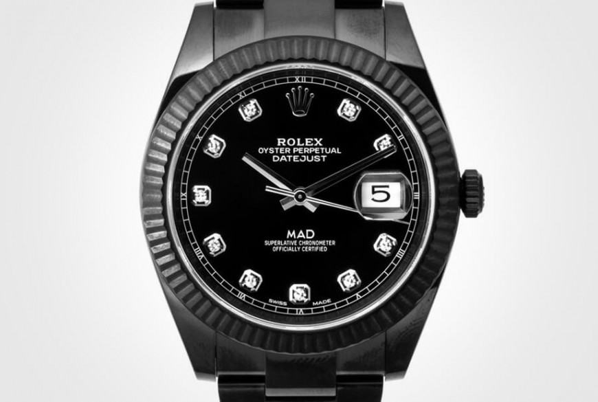 潮流感全黑鑲鑽Datejust