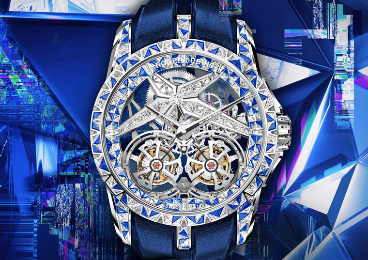 不只雙陀飛輪 羅杰杜彼這款Excalibur連寶石鑲嵌都很特別