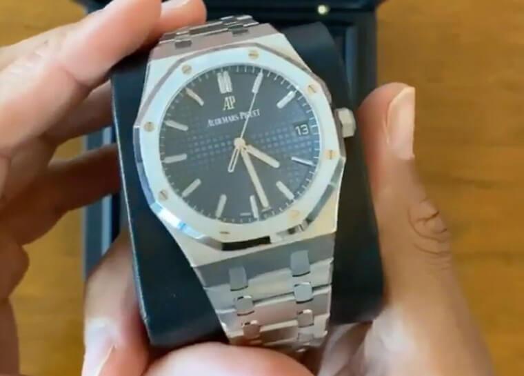 开箱爱彼皇家橡树不锈钢大三针