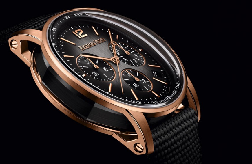 AP用白金或玫瑰金搭配黑色陶瓷重新演绎CODE 1159计时表