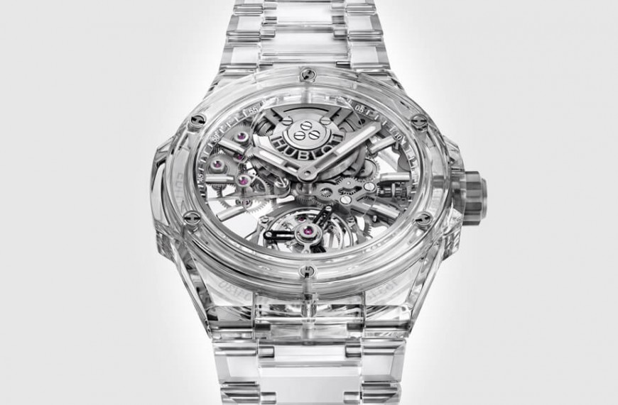 HUBLOT打造連錶帶都透明的千萬級Big Bang藍寶石水晶陀飛輪