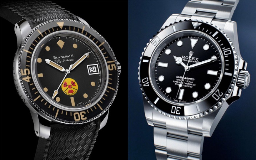 經典潛水錶勞力士Submariner和寶珀五十噚的水鬼王之爭