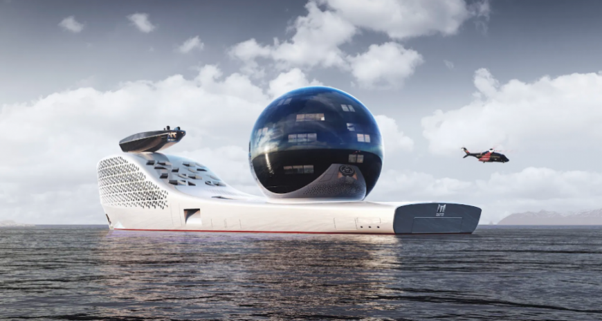 世界第一艘核动力超级游艇「Earth 300」 耗资7亿打造比铁达尼号还长