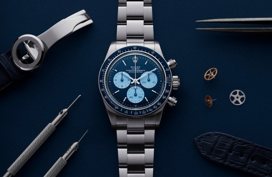 国外蓝色控花钱请人改造超稀有蓝面劳力士Daytona