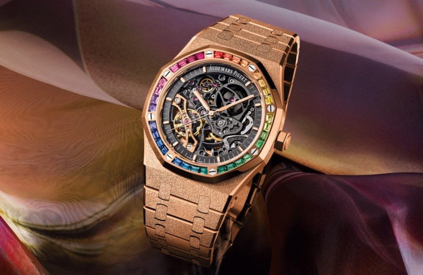 AP皇家橡樹霜金雙擺輪展現瑰麗奇幻彩虹圈工藝美學