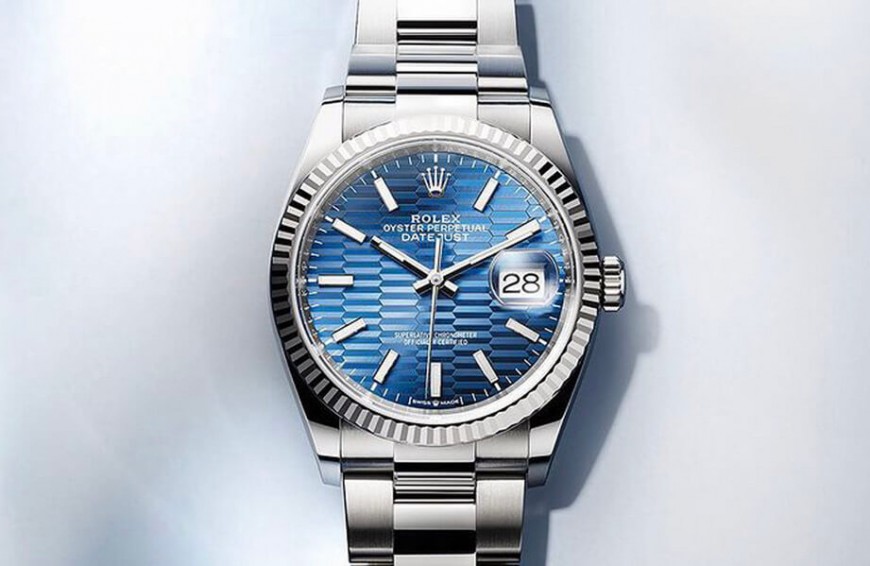 換上藍色坑紋面盤更吸引人 勞力士Datejust 126234