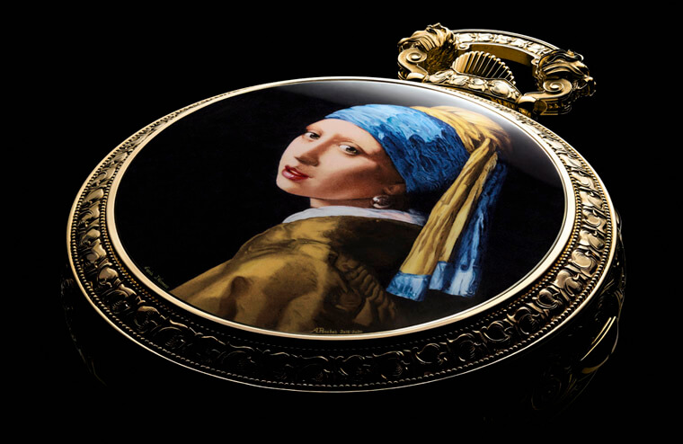 江詩丹頓客製化自鳴陀飛輪懷錶 世界名畫琺瑯底蓋超吸睛
