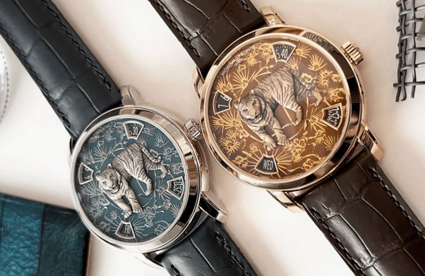 虎年生肖表头香！江诗丹顿艺术大师系列第10度以珐琅加金雕捕捉动物神韵