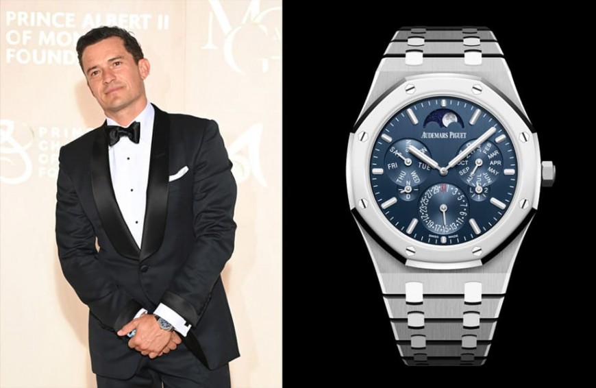 好莱坞男星奥兰多布鲁戴AP热门万年历手表出席国际慈善晚宴