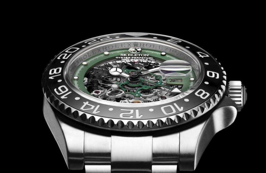 法国足球名将专属的劳力士GMT-Master II 镂空加绿色装饰个性十足