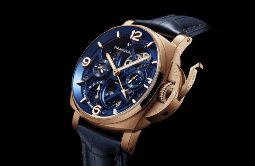 沛納海Luminor陀飛輪以紅金錶殼搭藍色系機芯展現高雅收藏品味