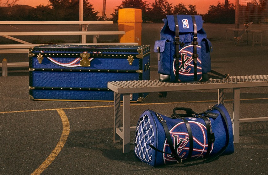 路易威登2022 NBA聯名系列  以旅行為靈感Monogram電藍色箱包
