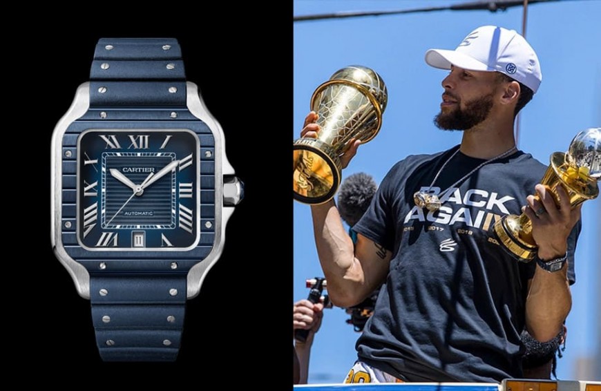 NBA“咖哩大神”Curry戴卡地亞新錶參加勇士隊冠軍遊行