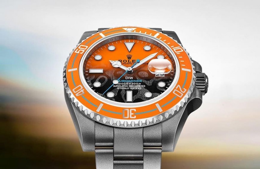 半边碳纤维面盘搭橘色陶瓷表圈 这支水鬼超特别