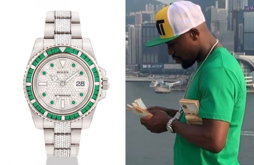 炫富拳王梅威瑟也迷劳力士绿水鬼 他拥有的是超稀有宝石镶嵌隐藏版 