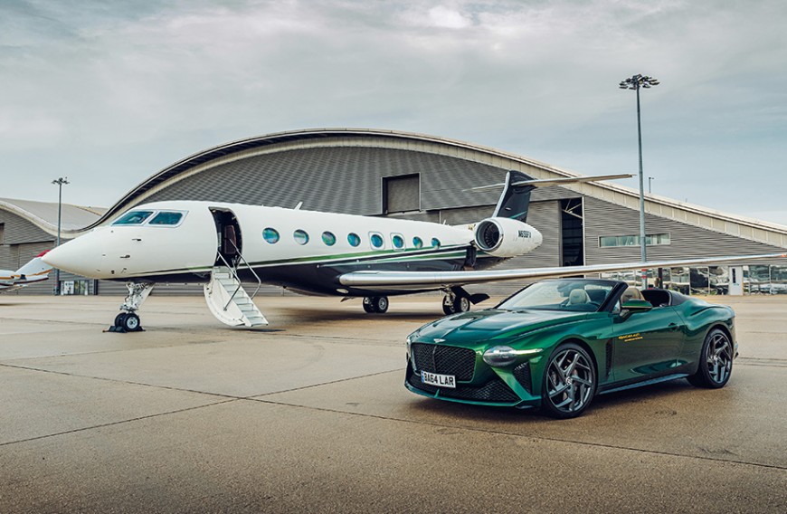航空老董的限量賓利Mulliner Bacalar化身灣流G650私人飛機