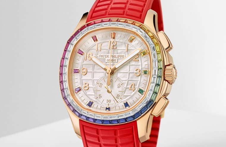 百達翡麗第一支自動計時女錶 Aquanaut彩虹圈配鑽石華麗度更升級