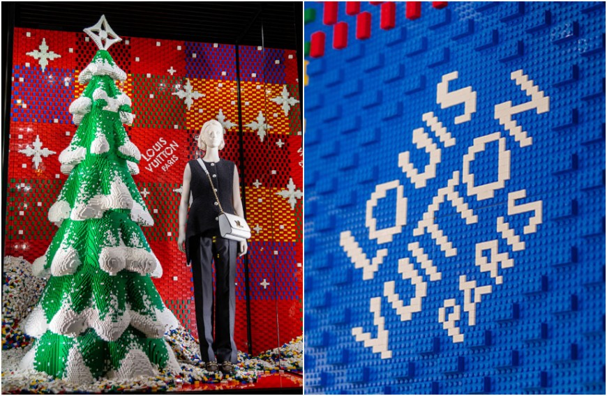   LV 乐高联手打造奢华积木圣诞树、Damier棋盘格纹行李箱