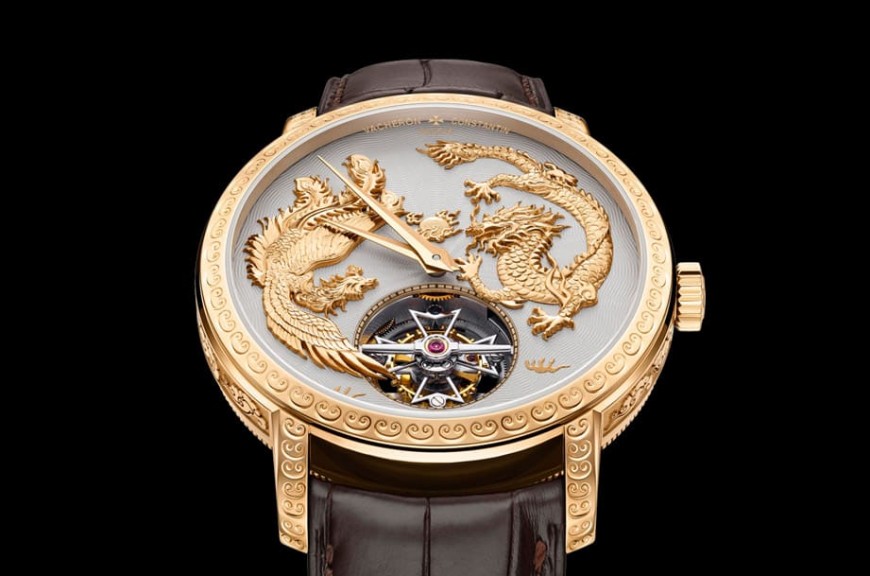 江詩丹頓中國風Traditionnelle陀飛輪 面盤金雕詮釋“龍鳳戲珠”主題