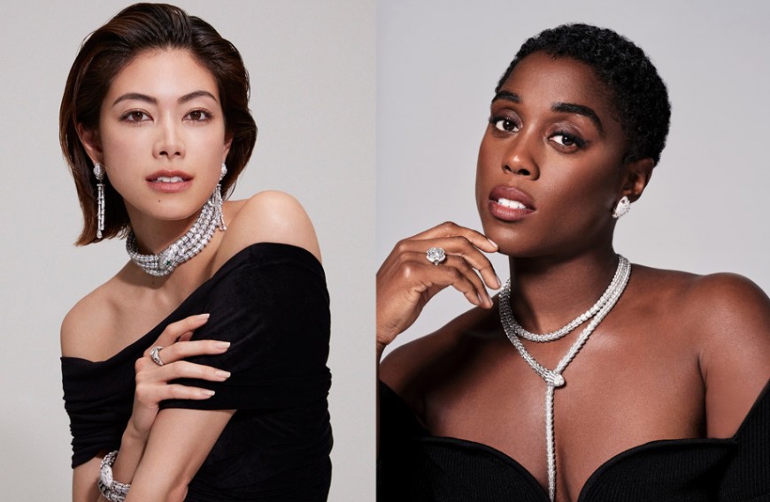 英国女星Lashana Lynch与日本超模森星Hikari Mori 成为宝格丽最新品牌大使