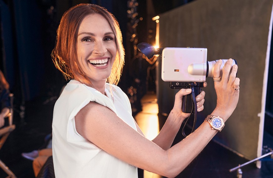 茱莉亚罗勃佩戴萧邦珠宝、钻表 