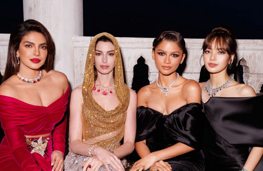 宝格丽威尼斯顶级珠宝展 BLACKPINK LISA、安海瑟薇齐聚一堂