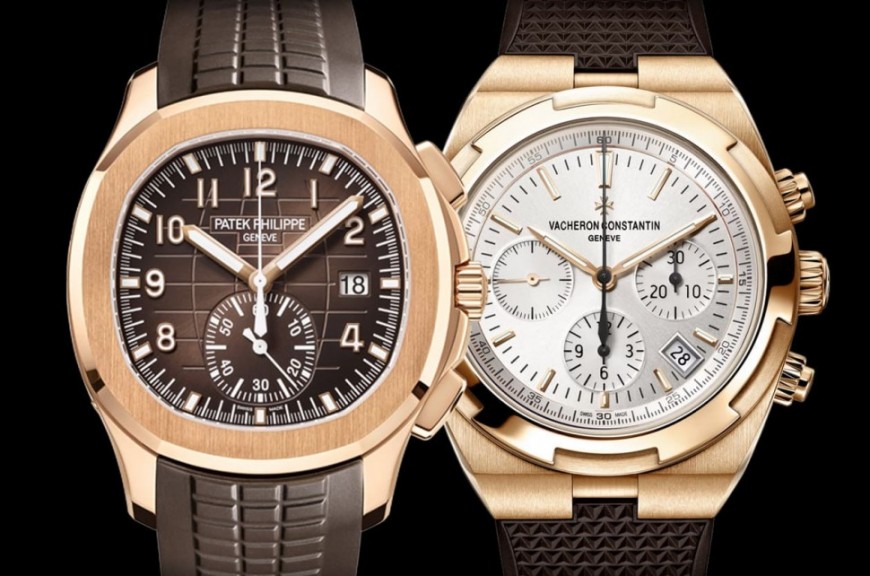 百万价格等级复杂功能表 百达翡丽Aquanaut与江诗丹顿Overseas计时码表比较