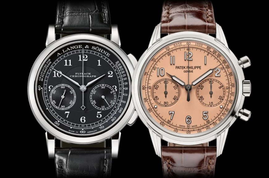 朗格1815和百達翡麗5172頂級白金手上鍊計時碼錶比較