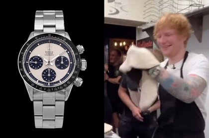 红髮艾德亲手做披萨发送歌迷 手上天价劳力士让人惊呆