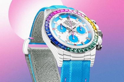 让人想起海边夕阳美景的劳力士Daytona彩虹圈