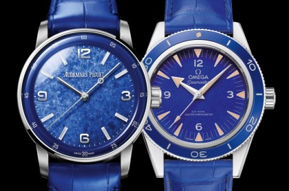 愛彼CODE 11.59與歐米茄海馬300米百萬等級寶石面盤三針錶比較