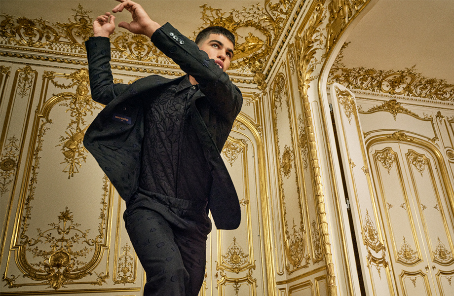 網壇小球王Carlos Alcaraz演繹路易威登2024 春夏男士正裝