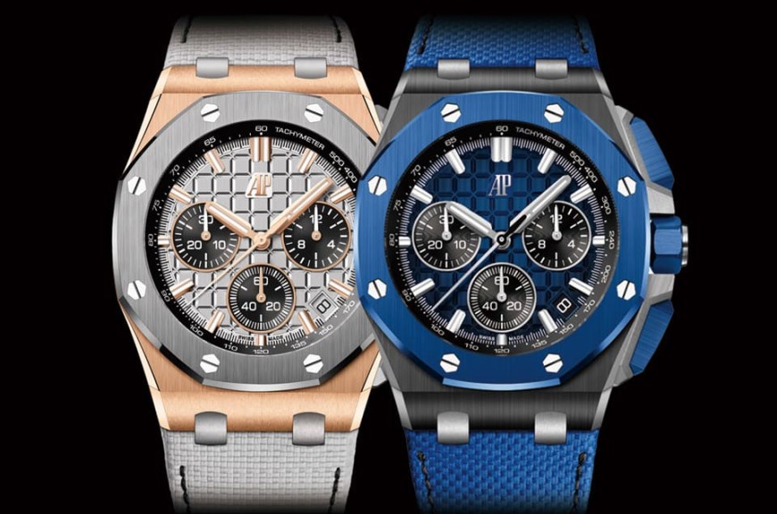 皇家橡树离岸型自动上链计时码表新作蕴含爱彼异材质与配色创意