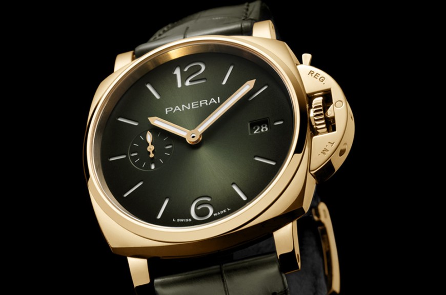 沛纳海绿金Luminor Due现身！PAM01423为系列第一款黄金材质作品