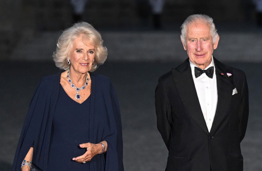 「Dior高訂名人」英國王后卡蜜拉穿著Dior獨家高訂晚禮服出席凡爾賽國宴