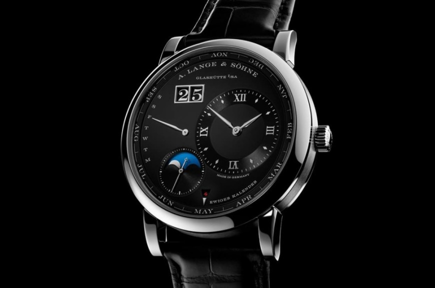 Lange 1万年历除白金、玫瑰金款 朗格最新推出铂金黑面版本