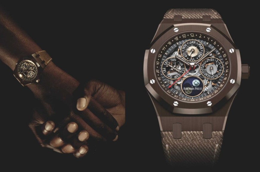 爱彼xTravis Scott联乘系列首见棕色陶瓷表壳 万年历面盘融入浓浓潮味