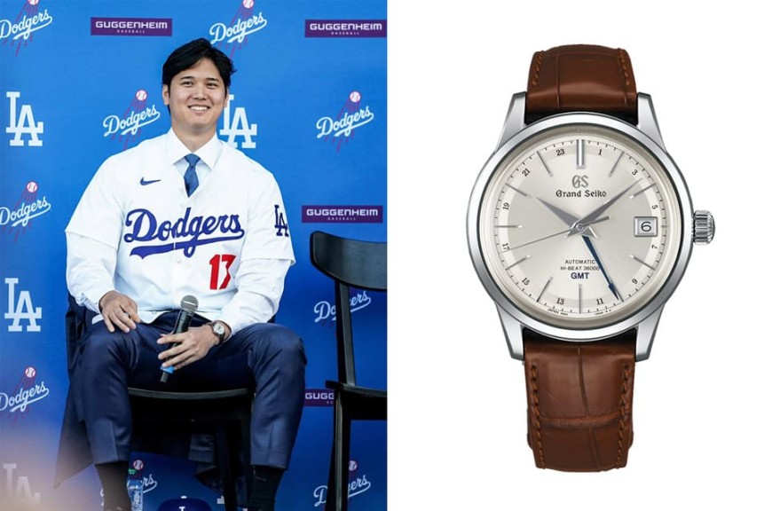 MLB大谷翔平破纪录大约加盟道奇队 记者会戴GRAND SEIKO手表引关注
